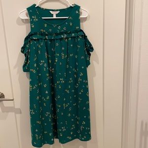 LC Lauren Conrad green off shoulder dress